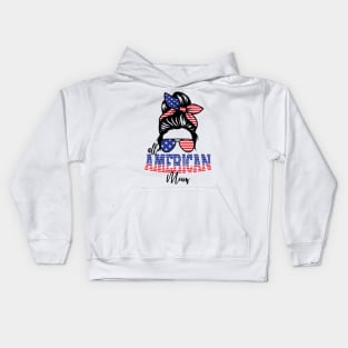 4th of July All American Mum Kids Hoodie